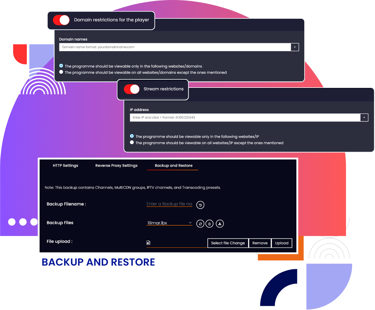 Access Restrictions and Backup