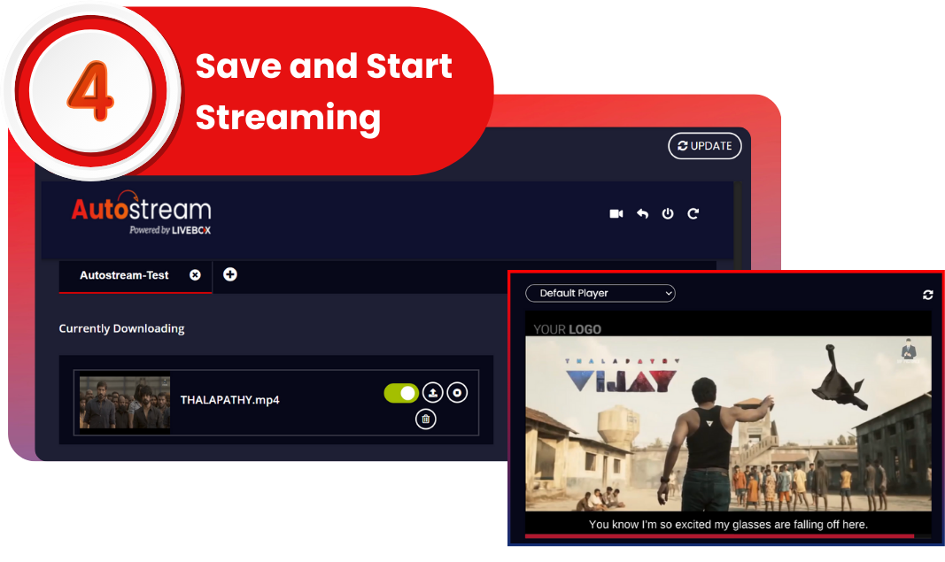 Save and Start Streaming