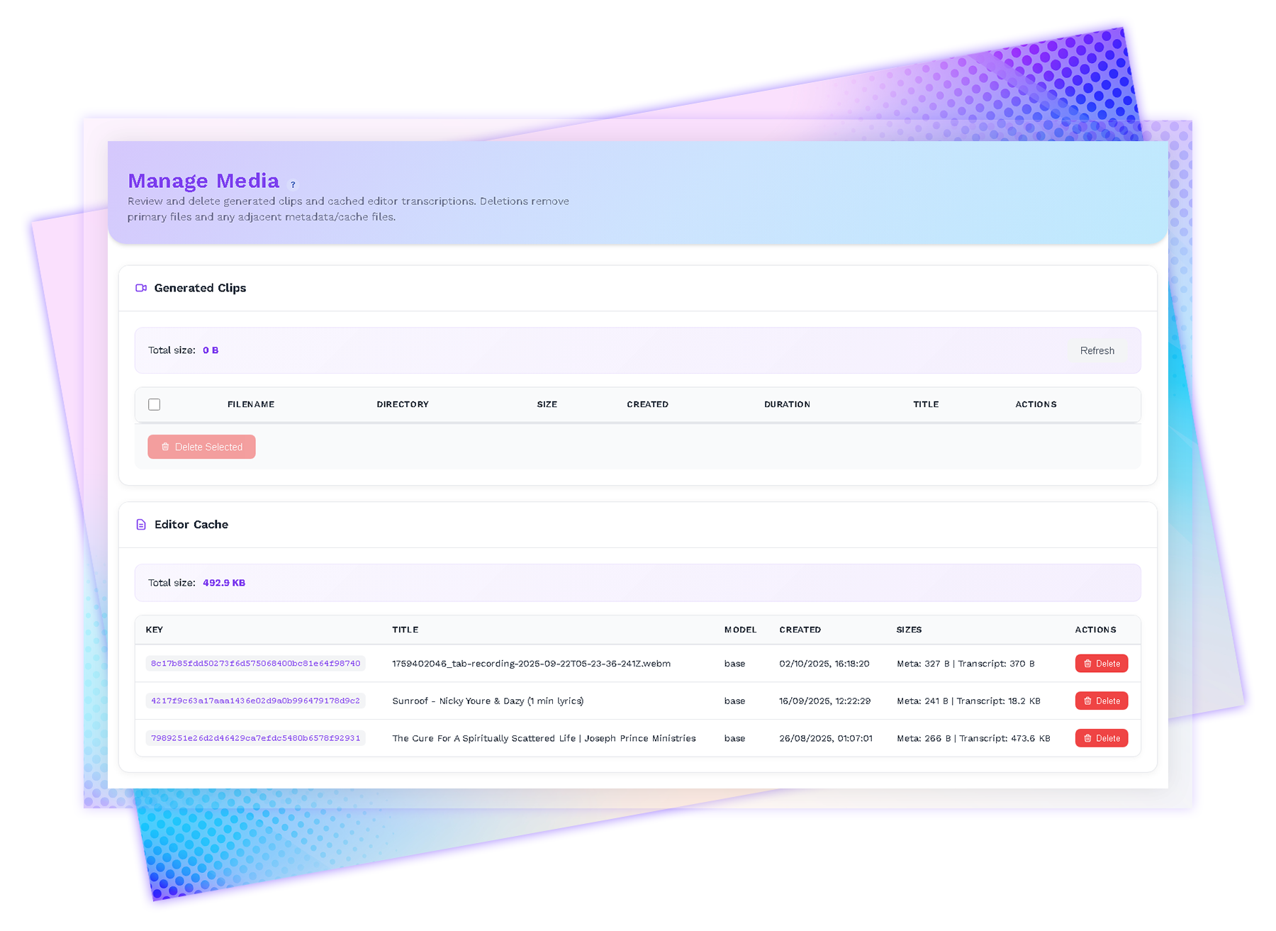 Manage Media