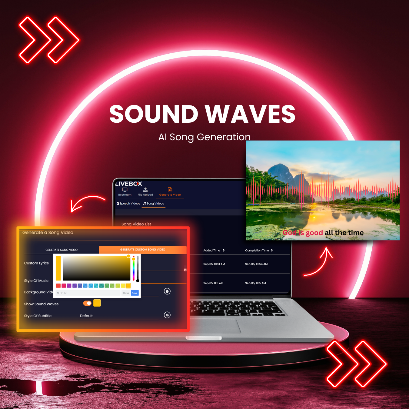 Sound Waves in Song Videos